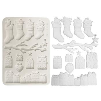Preview: Stamperia - Gießform A5 "Christmas Socks and Presents" Soft Mould 