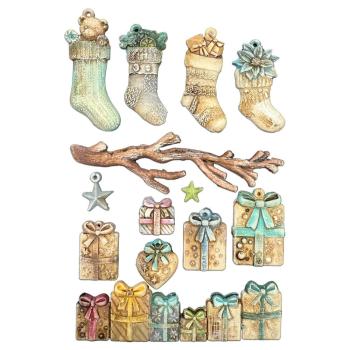 Preview: Stamperia - Gießform A5 "Christmas Socks and Presents" Soft Mould 