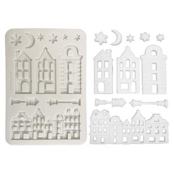 Preview: Stamperia - Gießform A5 "Christmas Village" Soft Mould 