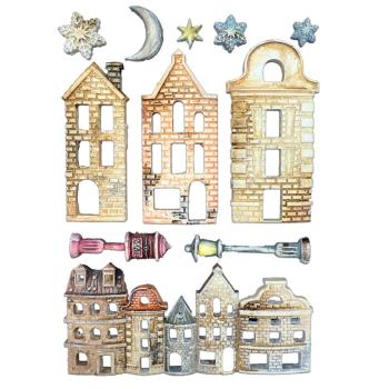 Preview: Stamperia - Gießform A5 "Christmas Village" Soft Mould 