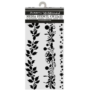 Stamperia - Schablone 12x25cm "Christmas Borders" Stencil