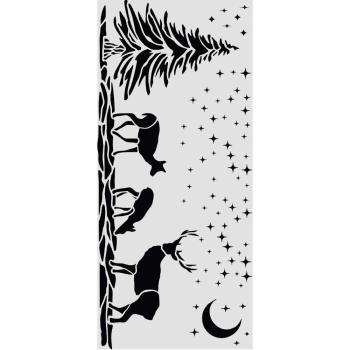 Preview: Stamperia - Schablone 12x25cm "Christmas Deers" Stencil