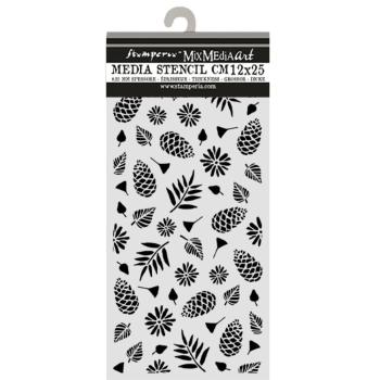 Stamperia - Schablone 12x25cm "Christmas Pinecones Pattern" Stencil