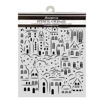Stamperia - Schablone 20x25cm "Christmas Village" Stencil
