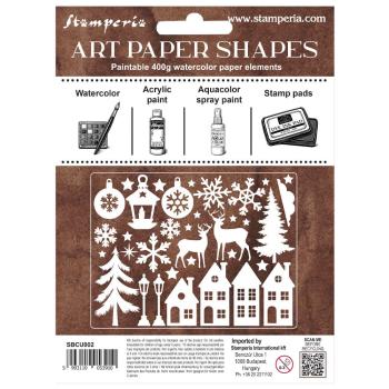 Preview: Stamperia - Stanzteile "Christmas" Paper Cut-outs 15 x 26 cm / 5.91 x 10.24 inch