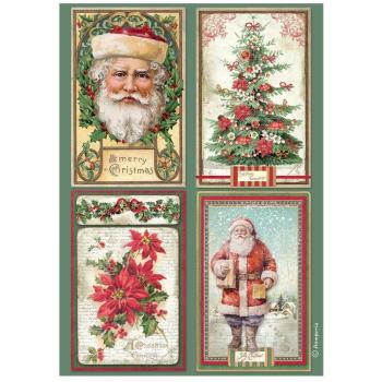 Stamperia - Decopatch Papier "Classic Christmas" Decoupage A4 - 6 Bogen  