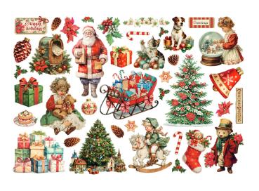 Preview: Stamperia - Stanzteile "Classic Christmas" Die Cuts Ephemera