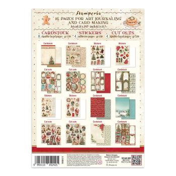Stamperia - Papier, Aufkleber & Stanzteile "Classic Christmas" Junk Journal Backgrounds,Stickers,Cut-Outs