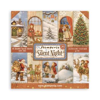 Stamperia - Designpapier "Silent Night" Paper Pack 8x8 Inch - 10 Bogen