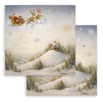 Preview: Stamperia - Designpapier "Silent Night" Paper Pack 8x8 Inch - 10 Bogen