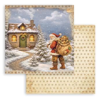 Stamperia - Designpapier "Silent Night" Paper Pack 8x8 Inch - 10 Bogen