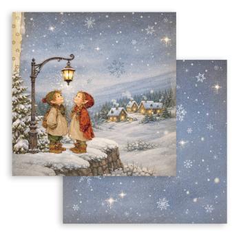 Stamperia - Designpapier "Silent Night" Paper Pack 8x8 Inch - 10 Bogen