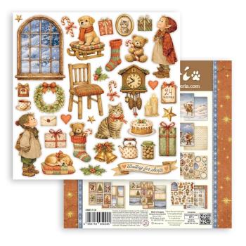 Stamperia - Designpapier "Silent Night" Paper Pack 8x8 Inch - 10 Bogen