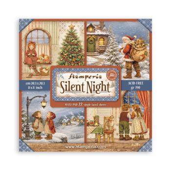 Stamperia - Designpapier "Silent Night" Maxi Paper Pack 8x8 Inch - 22 Bogen
