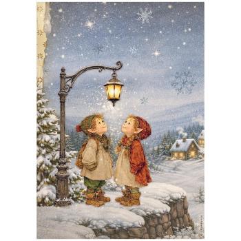 Stamperia - Decopatch Papier "Street Lamp" Decoupage A4 - 6 Bogen  
