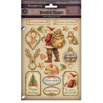 Stamperia - Holzteile A5 "Colored Wooden Shapes" Wooden Shapes