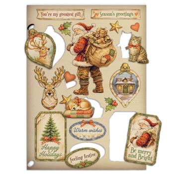 Preview: Stamperia - Holzteile A5 "Colored Wooden Shapes" Wooden Shapes