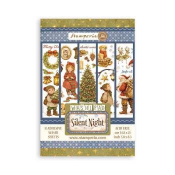 Stamperia - Washi Papier "Silent Night" Washi Pad 14,8x21cm - 8 Bogen