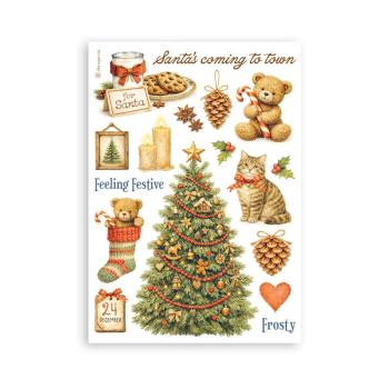Preview: Stamperia - Washi Papier "Silent Night" Washi Pad 14,8x21cm - 8 Bogen