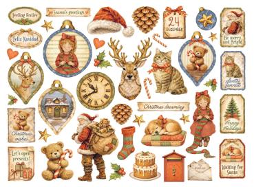 Preview: Stamperia - Stanzteile "Silent Night" Die Cuts