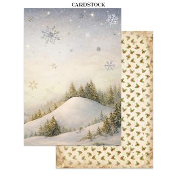 Preview: Stamperia - Papier, Aufkleber & Stanzteile "Silent Night" Junk Journal Backgrounds,Stickers,Cut-Outs