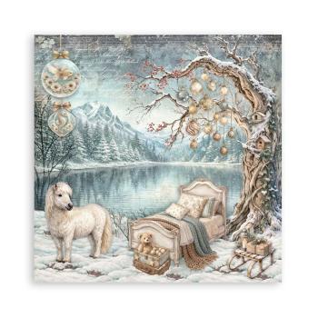 Preview: Stamperia - Designpapier "White Christmas by Cristina Radovan" Maxi Paper Pack 12x12 Inch - 22 Bogen