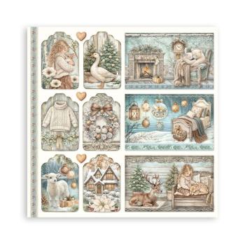 Stamperia - Designpapier "White Christmas by Cristina Radovan" Maxi Paper Pack 12x12 Inch - 22 Bogen