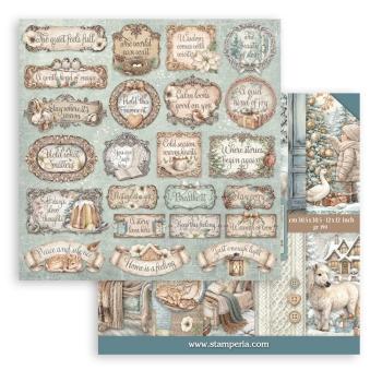 Preview: Stamperia - Designpapier "White Christmas by Cristina Radovan" Paper Pack 12x12 Inch - 10 Bogen
