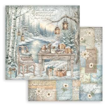 Preview: Stamperia - Designpapier "White Christmas by Cristina Radovan" Paper Pack 12x12 Inch - 10 Bogen