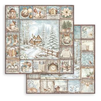 Stamperia - Designpapier "White Christmas by Cristina Radovan" Paper Pack 12x12 Inch - 10 Bogen