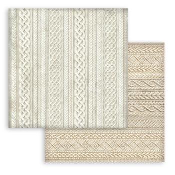 Stamperia - Designpapier "Knitted Patterns" Paper Pack 12x12 Inch - 10 Bogen