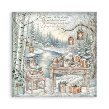 Preview: Stamperia - Designpapier "White Christmas by Cristina Radovan" Maxi Paper Pack 8x8 Inch - 22 Bogen