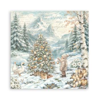 Preview: Stamperia - Designpapier "White Christmas by Cristina Radovan" Maxi Paper Pack 8x8 Inch - 22 Bogen