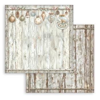 Preview: Stamperia - Designpapier "White Christmas Background Selection by Cristina Radovan" Maxi Paper Pack 8x8 Inch - 10 Bogen