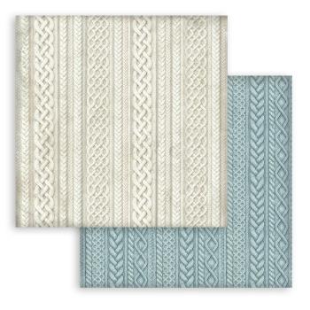 Stamperia - Designpapier "White Christmas Background Selection by Cristina Radovan" Maxi Paper Pack 8x8 Inch - 10 Bogen