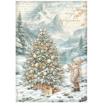 Stamperia - Decopatch Papier "White Christmas Selection by Cristina Radovan" Decoupage A4 - 6 Bogen  