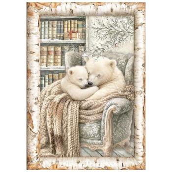 Preview: Stamperia - Decopatch Papier "White Christmas Selection by Cristina Radovan" Decoupage A6 - 8 Bogen  