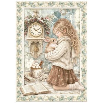 Stamperia - Decopatch Papier "White Christmas Selection by Cristina Radovan" Decoupage A6 - 8 Bogen  