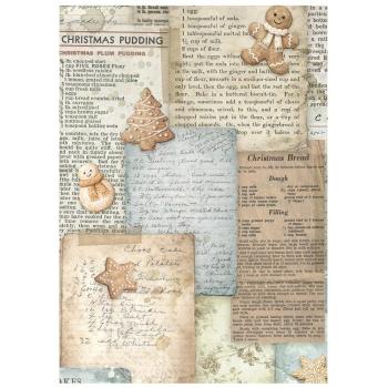 Preview: Stamperia - Decopatch Papier "White Christmas Backgrounds Selection by Cristina Radovan" Decoupage A6 - 8 Bogen  