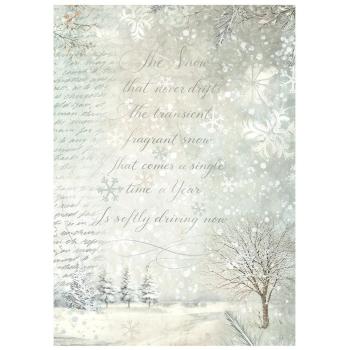 Stamperia - Decopatch Papier "White Christmas Backgrounds Selection by Cristina Radovan" Decoupage A6 - 8 Bogen  