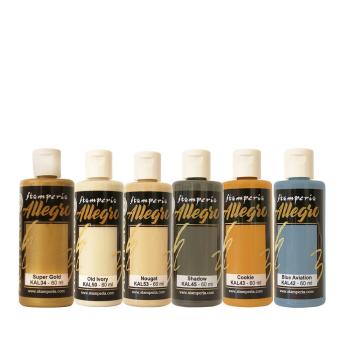 Stamperia - Acrylfarbe "White Christmas by Cristina Radovan" Allegro Paint Kit 6x60 ml