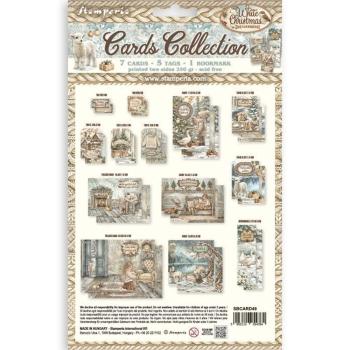 Preview: Stamperia - Stanzteile "White Christmas by Cristina Radovan" Cards Collection