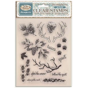 Preview: Stamperia - Stempelset "White Christmas by Cristina Radovan" Clear Stamps