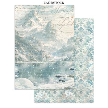 Preview: Stamperia - Papier, Aufkleber & Stanzteile "White Christmas by Cristina Radovan" Junk Journal Backgrounds,Stickers,Cut-Outs