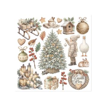 Preview: Stamperia - Transfer Aufkleber "White Christmas by Cristina Radovan" Rub-On Kit