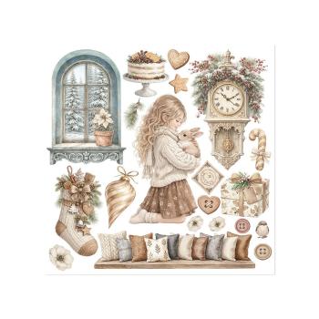 Stamperia - Transfer Aufkleber "White Christmas by Cristina Radovan" Rub-On Kit