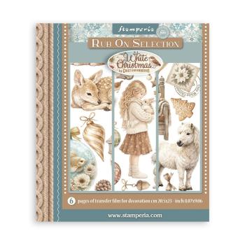 Stamperia - Transfer Aufkleber "White Christmas by Cristina Radovan" Rub-On