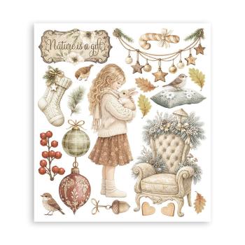 Preview: Stamperia - Transfer Aufkleber "White Christmas by Cristina Radovan" Rub-On
