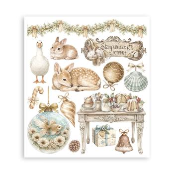 Preview: Stamperia - Transfer Aufkleber "White Christmas by Cristina Radovan" Rub-On