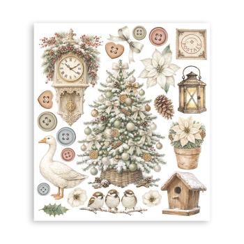 Stamperia - Transfer Aufkleber "White Christmas by Cristina Radovan" Rub-On